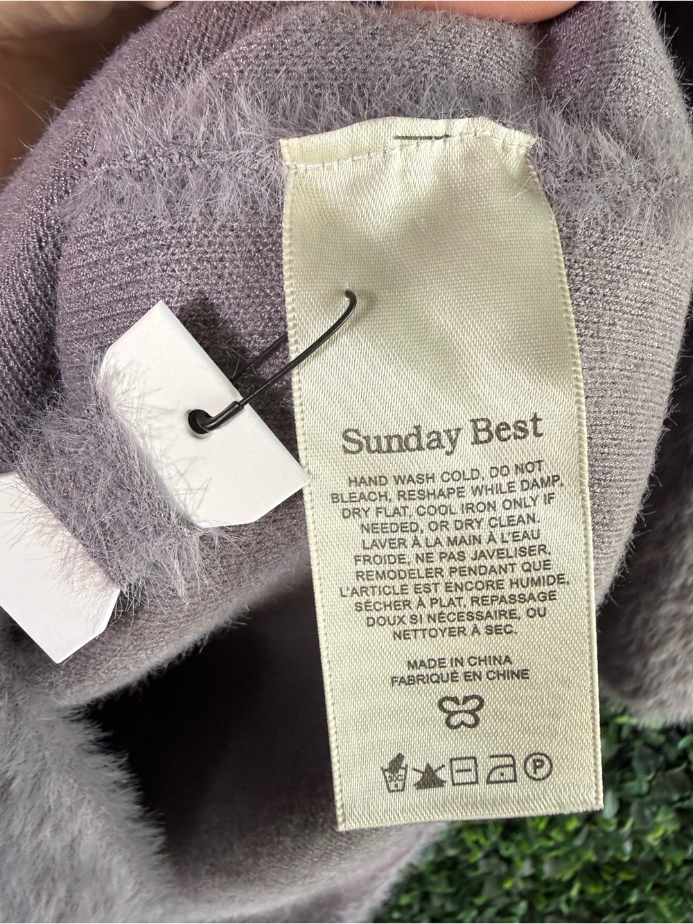 Sunday Best Montgomery Fuzzy Knit Mini Dress Rock Grey Medium‎ NWT - Picture 7 of 9